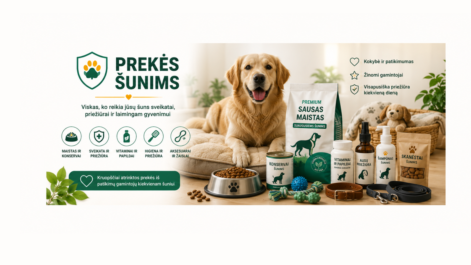 Prekės šunims