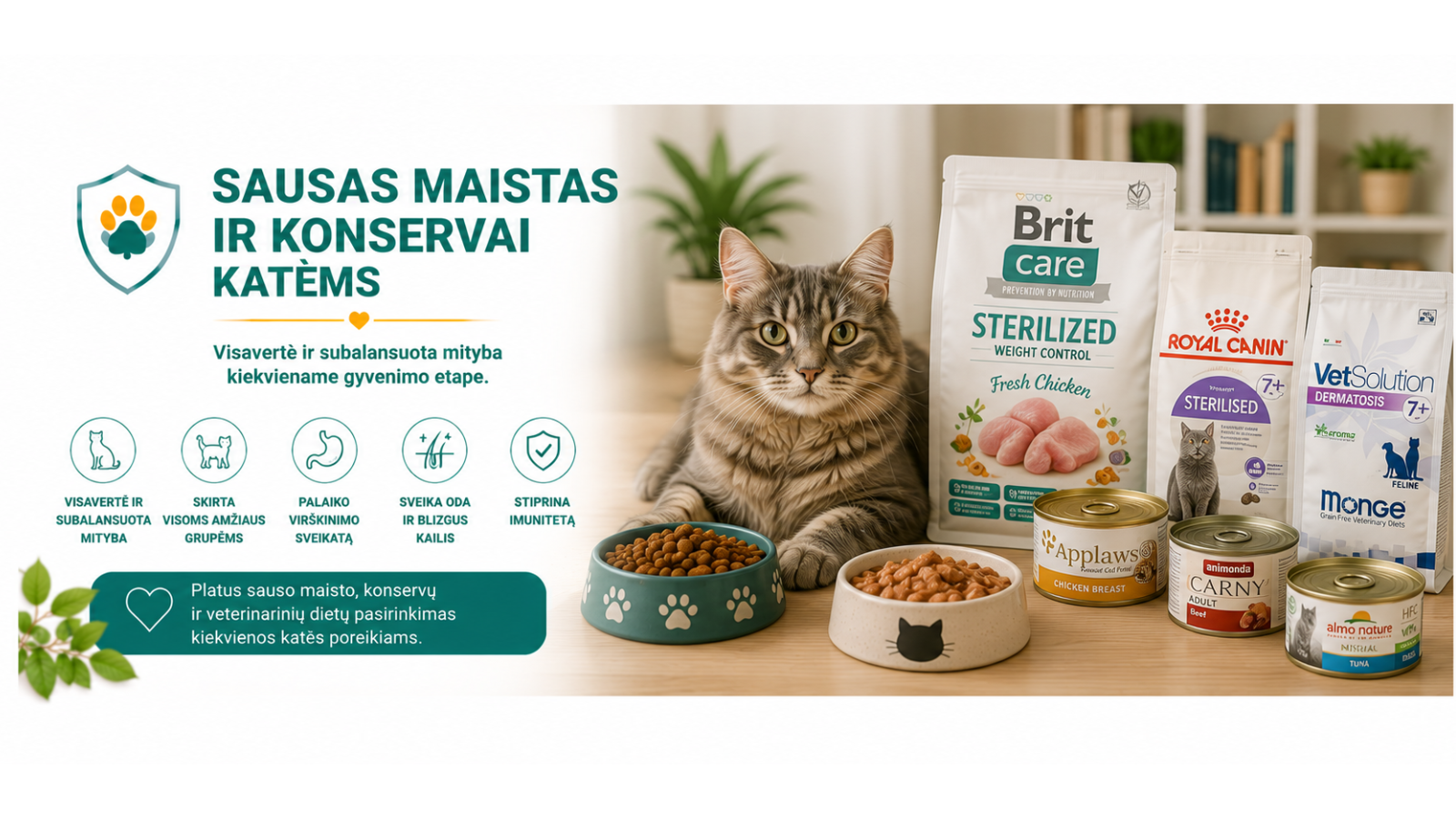 Sausas maistas ir konservai