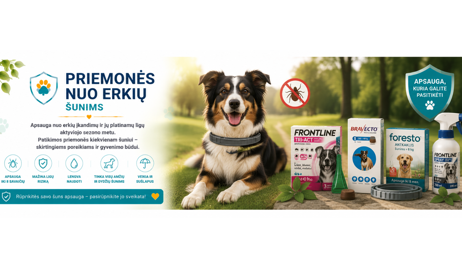 Priemonės nuo erkių