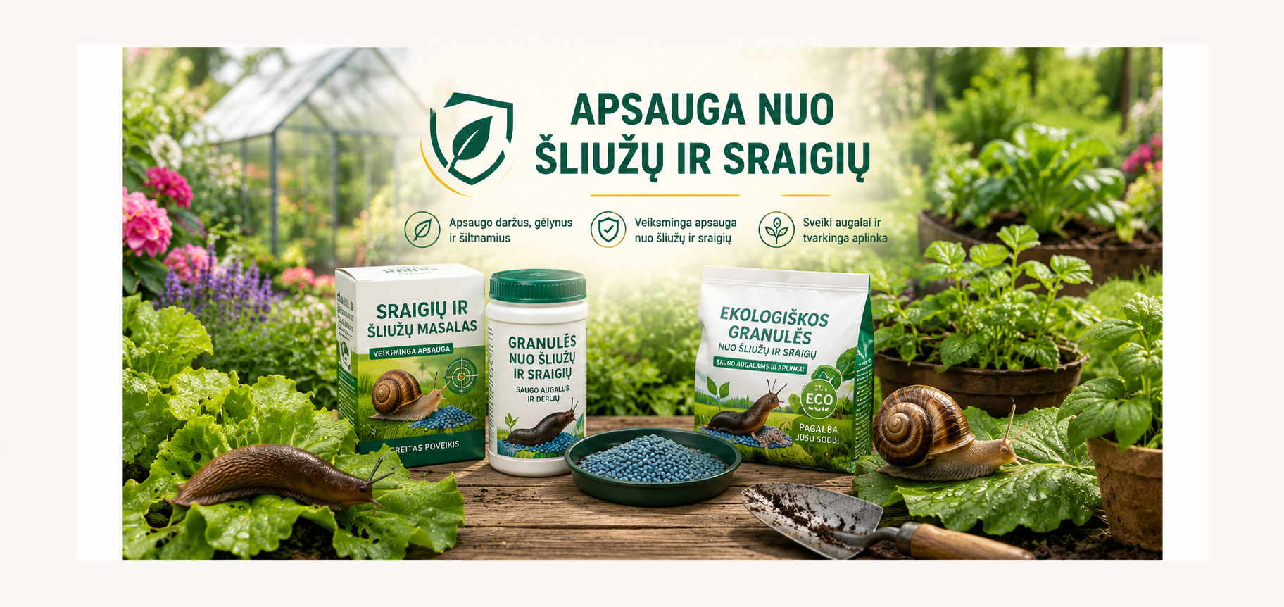 Apsauga nuo šliužų, sraigių