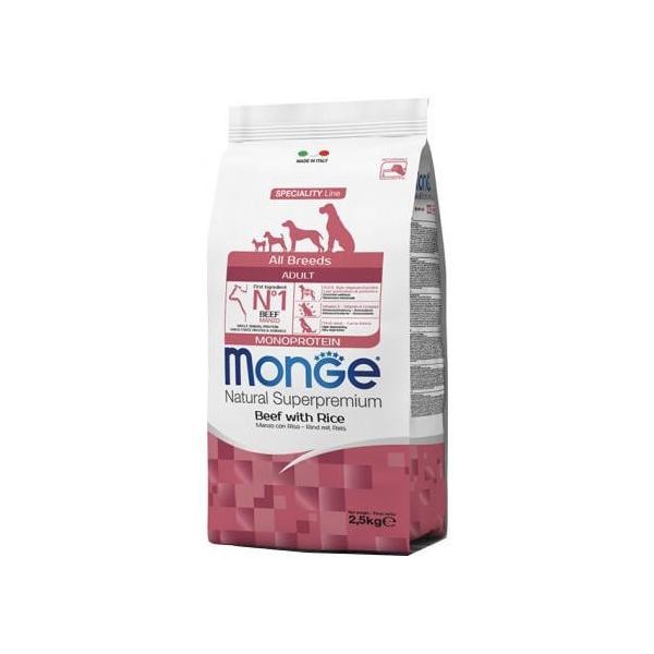 Monge Dry Dog Spec. Line (vieno baltymo) šunims su jautiena ir ryžiais