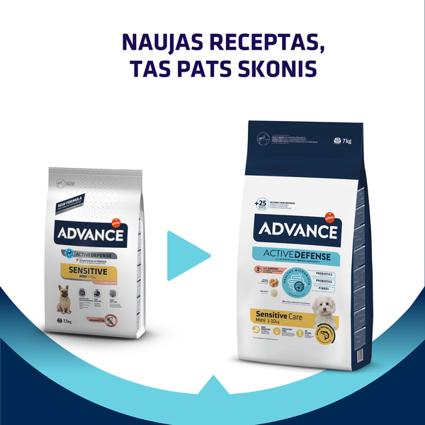 Advance Dog Mini Sensitive su lašiša ir ryžiais