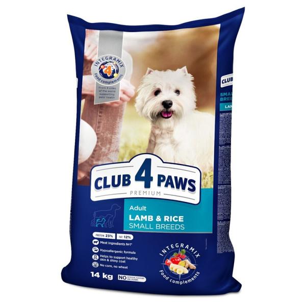 Club 4 Paws Premium sausas pašaras su ėriena ir ryžiais mažų veislių šunims