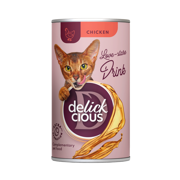 Delickcious™ gėrimas su vištiena. Maisto papildas katėms, 0,14 kg