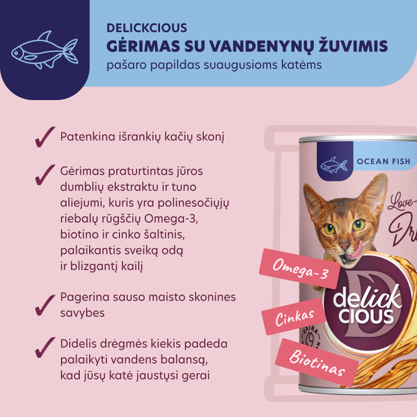 Delickcious™ gėrimas su vandenyno žuvim