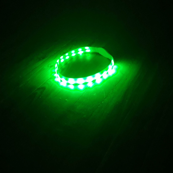 Neoninės spalvos šviečiantis antkaklis 65cm šunims