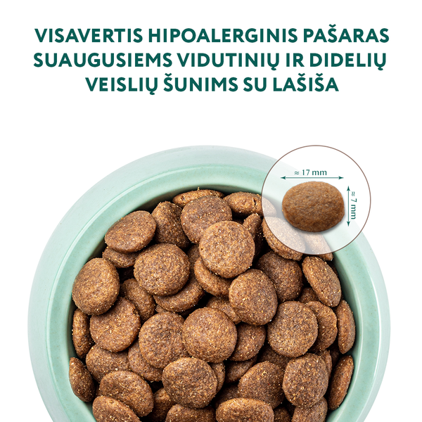 OPTIMEAL™. Hipoalerginis visavertis pašaras vidutinių didelių veislių suaugusiems šunims - lašiša