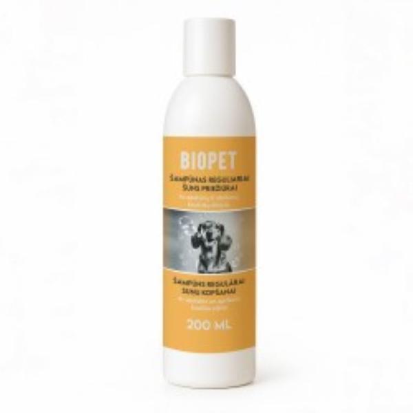 BIOPET Šampūnas reguliariai šuns odos ir kailio priežiūrai, 200ml