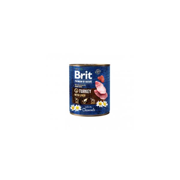 Brit Premium by Nature konservuotas pašaras šunims Turkey with Liver