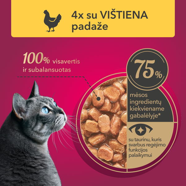 My Love Visavertis konservuotas ėdalas suaugusioms katėms su vištiena padaže