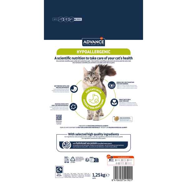 ADVANCE Hypoallergenic cat 1,25 kg