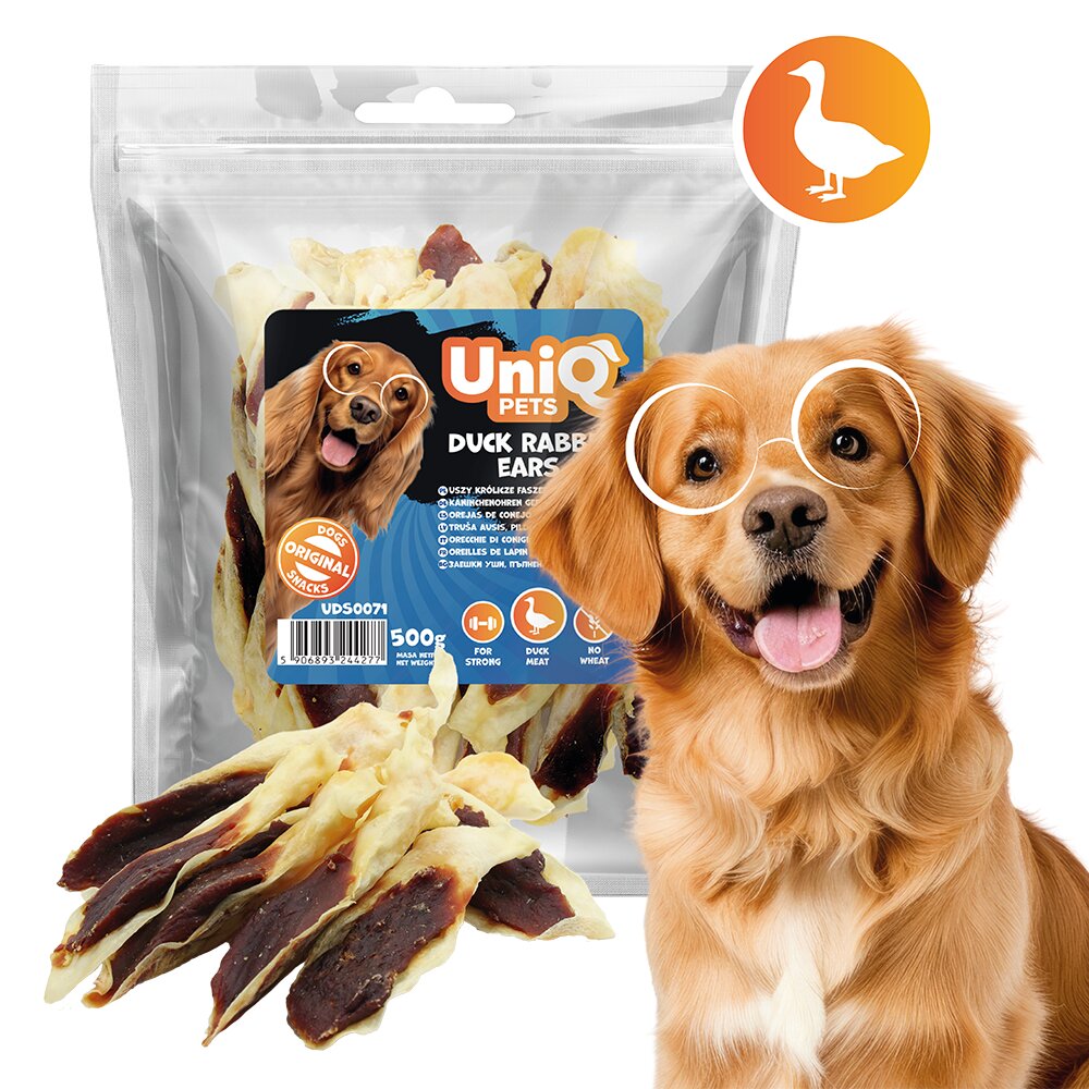 Uniq Pets triušių ausys su antiena, 500 g