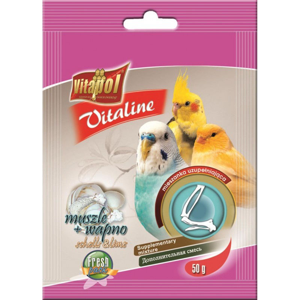 Vitapol VITALINE paukščiams kriauklelės+ kalcis Shells&lime 50g