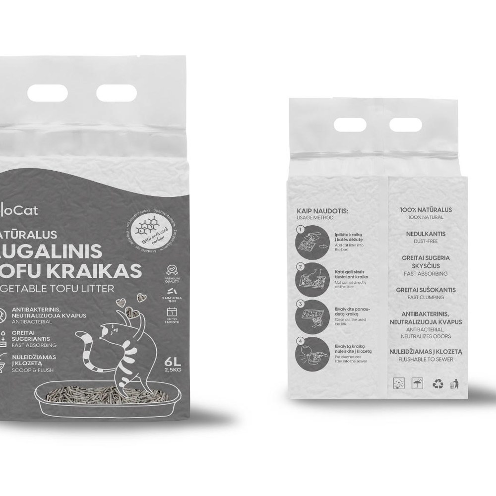 KAČIŲ KRAIKAS „Belocat” TOFU-6L/2,5Kg., (su aktyvinta anglimi) 100% NATŪRALUS KRAIKAS