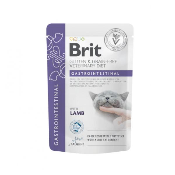 Brit GF Veterinary Diets konservuotas pašaras katėms maiš. Gastrointestinal - Low Fat 85g
