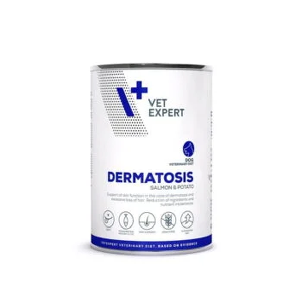 VetExpert Dermatosis lašiša su bulvėmis konservai šunims