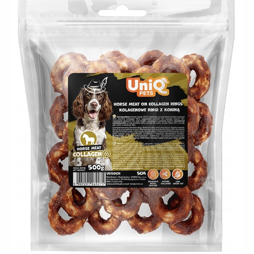 UniQ Pets arkliena ant kolageno žiedų, 0,5 kg