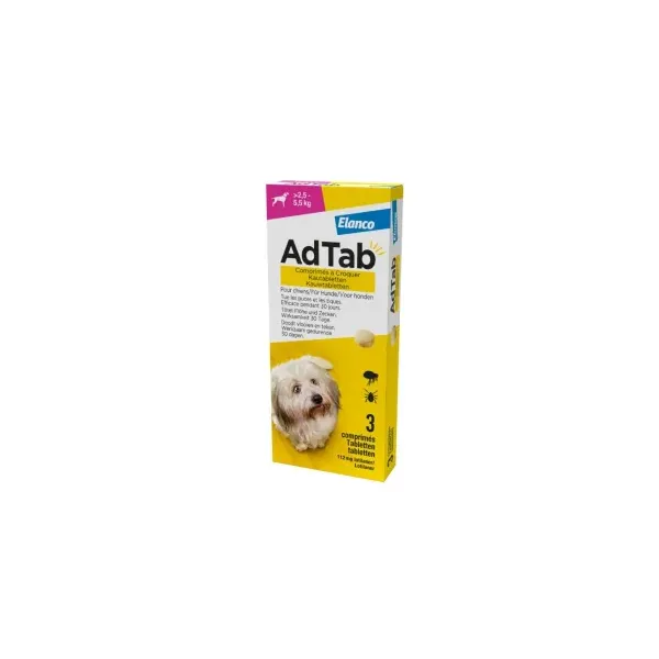 AdTab 2,5-5,5kg kramtomosios tabletė šunims N1