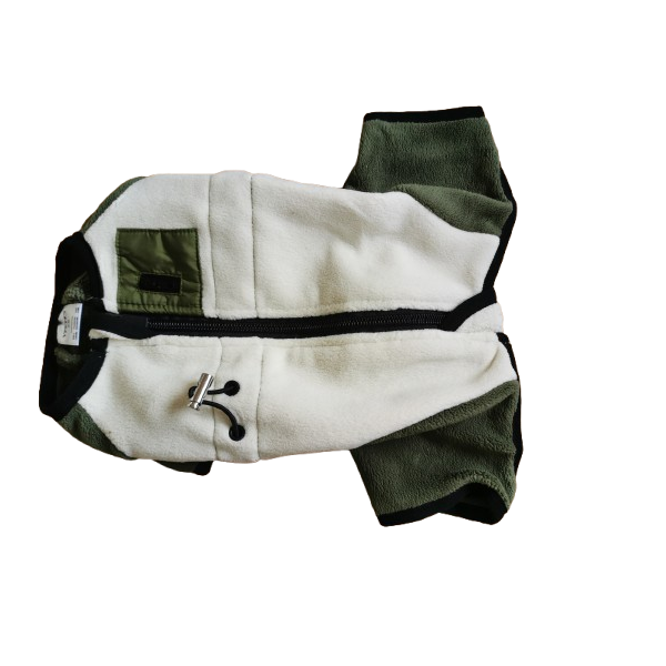 Šiltas polar fleece kombinezonas mažiems šunims (su apykakle)