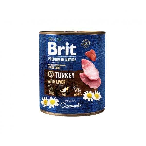 Brit Premium by Nature konservuotas pašaras šunims Turkey with Liver