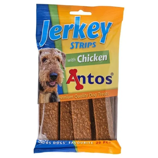 ANTOS Jerkey Strips Chicke 20vnt. plokštelės su vištiena