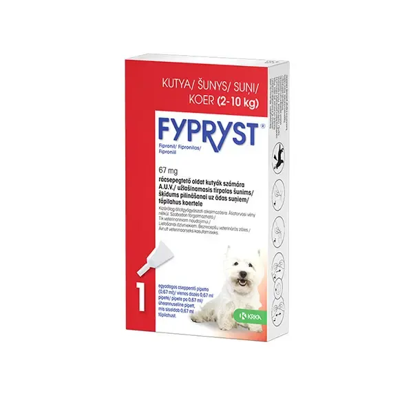 FYPRYST 67 mg užlašinamasis tirpalas šunims 2-10 kg, N1