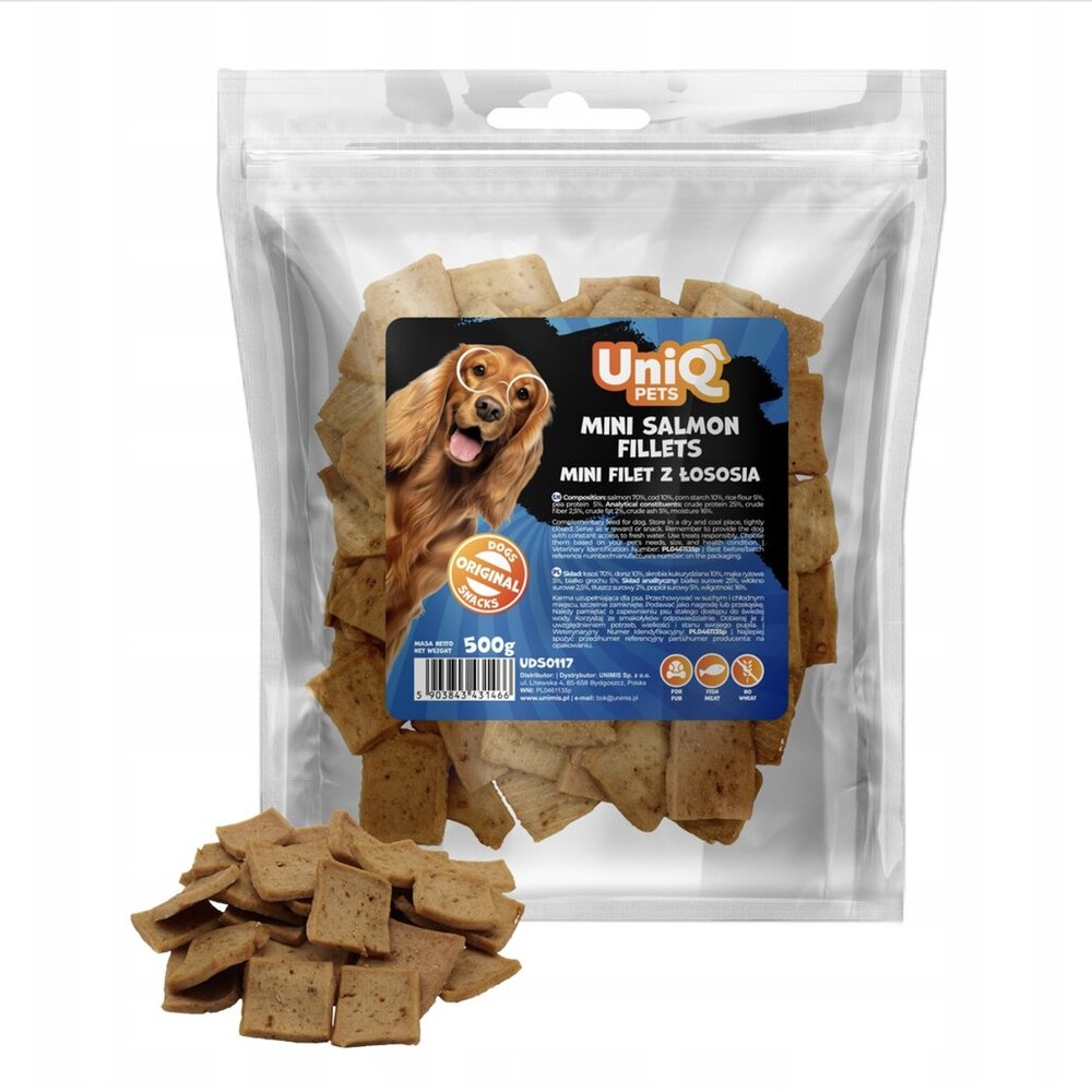 UniQ Pets Lašišos mini filė, 0,5 kg