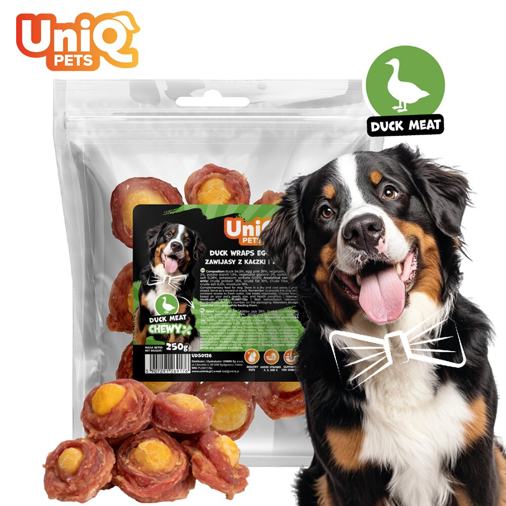 Uniq Pets anties žiedai su kiaušinio tryniu, 250 g