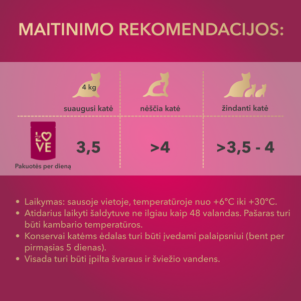 My Love Visavertis konservuotas ėdalas suaugusioms katėms su vištiena padaže
