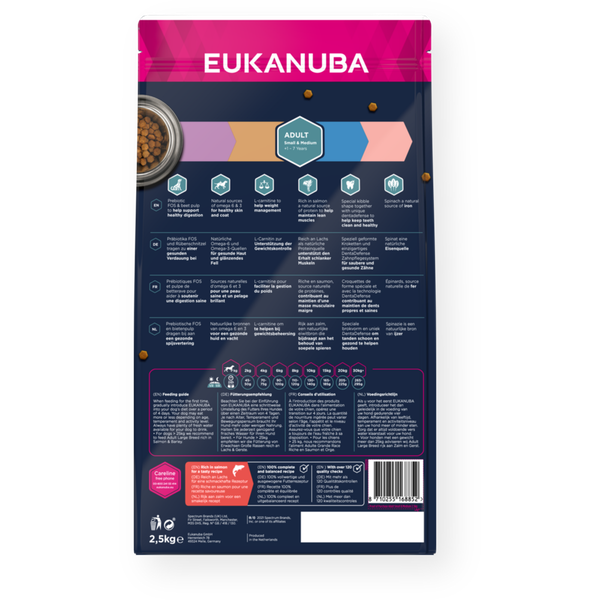 EUKANUBA mažų ir vidutinių veislių šunims su ėriena ir ryžiais