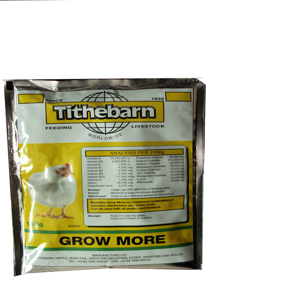 "Grow More" 150g -  ektrolitinių mikroelementų, vitaminų, amino rūgščių mišinys