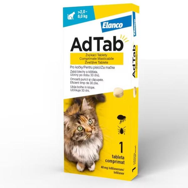 ADTab, 48 mg, kramtomosios tabl. katėms (> 2,0–8,0 kg) N1