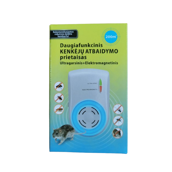 Elektromagnetinis+ultragarsinis prietaisas graužikų atbaidymui