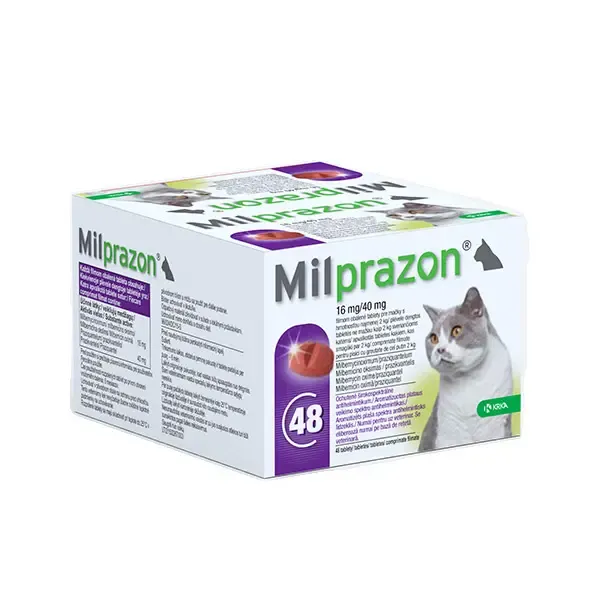 Milprazon 16mg/40mg virš 2kg katėms