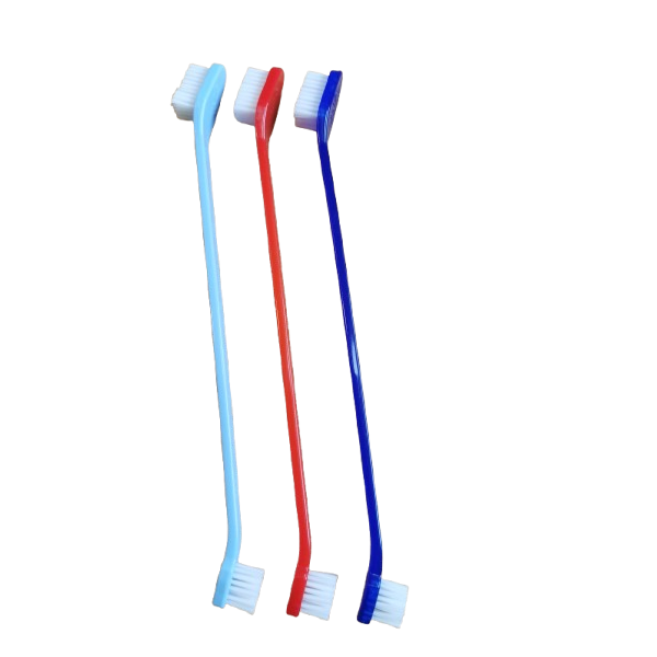 Dvipusis dantų šepetėlis su minkštais šereliais 23cm