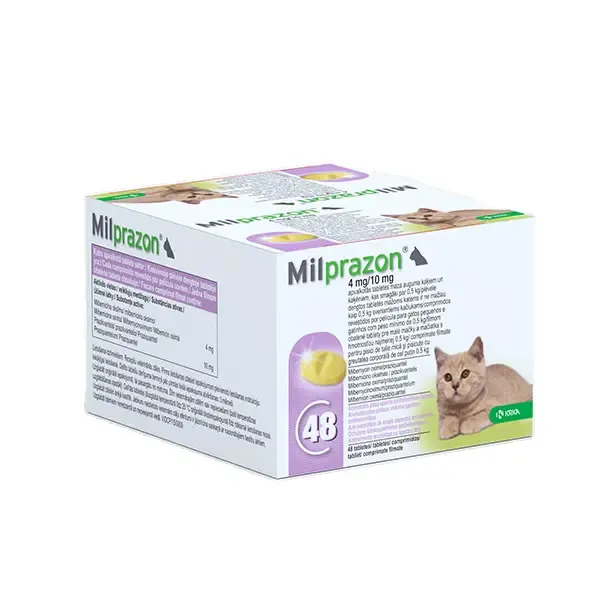 Milprazon 4mg/10mg mažoms katėms 1tbl