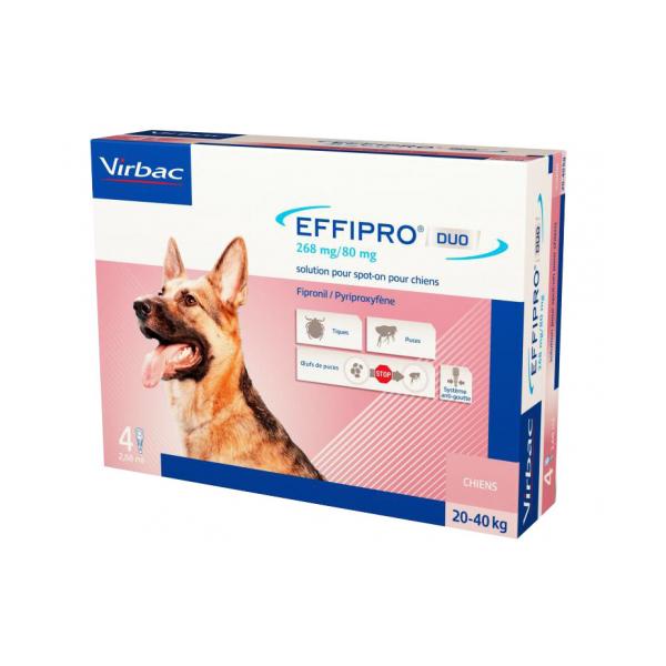 Effipro Duo 268 mg/80 mg, lašai 20-40 kg šunims