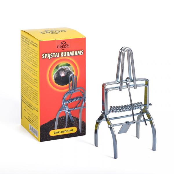 Mechaniniai, žirklinio tipo spąstai kurmių gaudymui