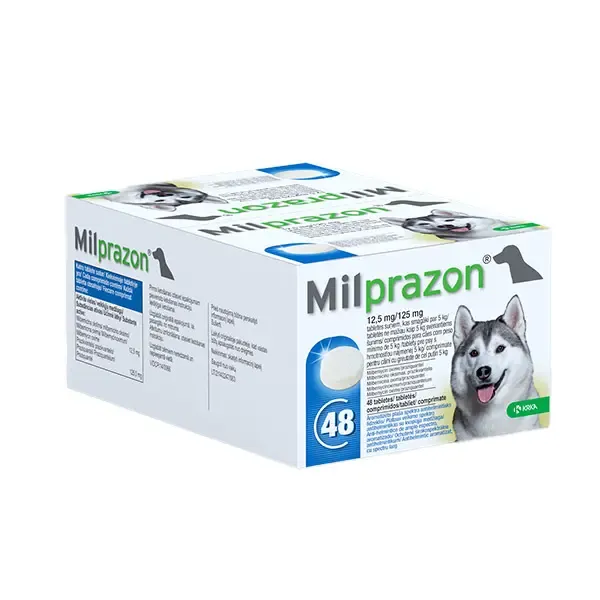 Milprazon 12,5mg/125mg virš 5kg šunims