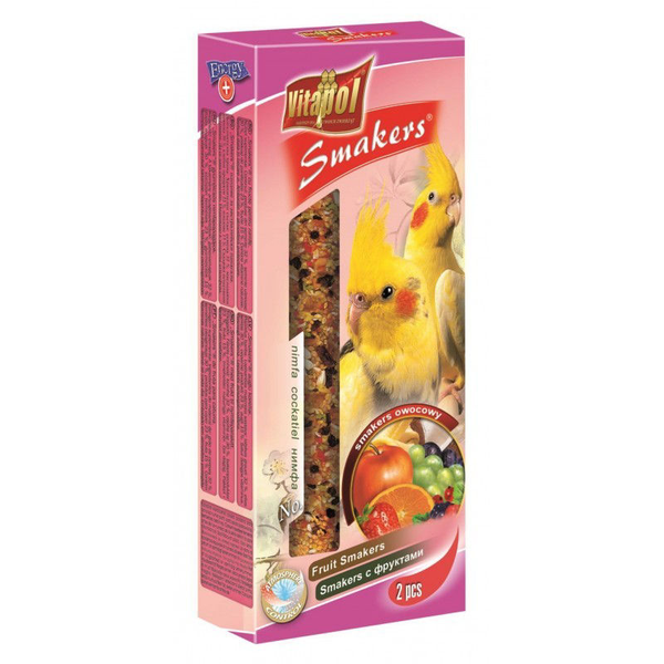 Vitapol Smakers® papūgoms nimfoms su vaisiais 2vnt.
