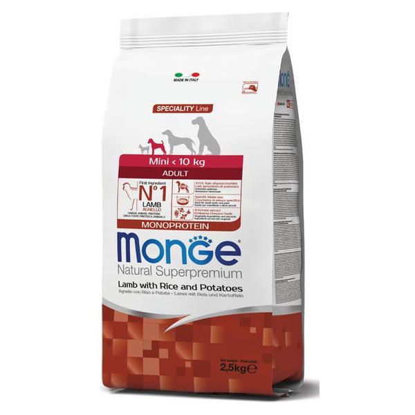 Monge Spec. Line Mini Adult sausas pašaras su Ėriena(vieno baltymo)