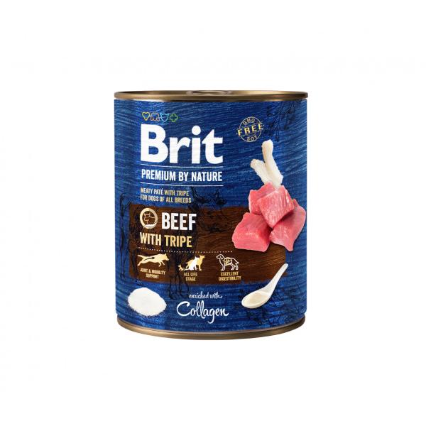 Brit Premium by Nature konservuotas pašaras šunims Beef with Tripes