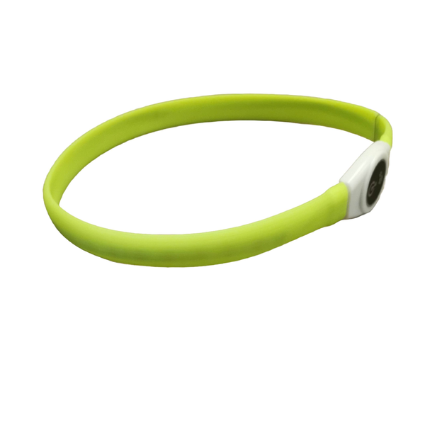 Neoninės spalvos šviečiantis antkaklis 65cm