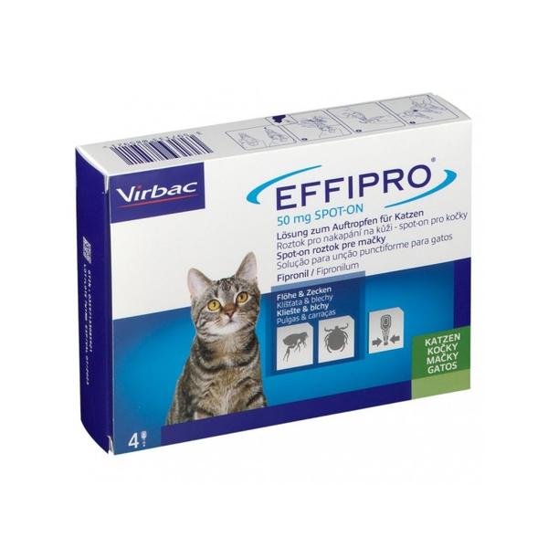 Virbac Effipro lašai nuo blusų ir erkių katėms