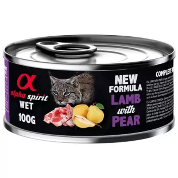 Aplha Spirit konservai katėms ėriena su kriaušėmis 100g 6vnt